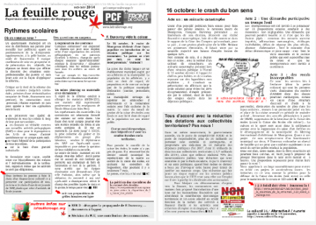 La feuille rouge de nov. 2014 au format PDF La feuille rouge de nov 2014 au format PDF